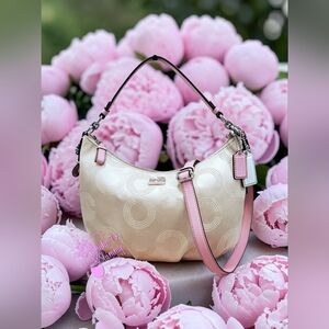 COACH MADISON DOTTED OPART CONVERTIBLE HOBO